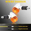 2X Motorcycle Signal Turn Lights Indicators Amber Blinkers Front/Rear For Harley