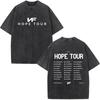 Rapper Nf Hope Tour Maglietta Uomo Moda Hip Hop Vintage Lavata Manica Corta T-shirt Cotone Casual Oversize T-shirt Regalo per Fan