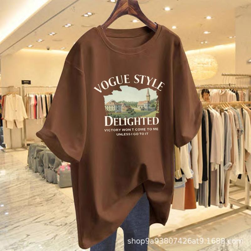 New cotton short-sleeved t-shirt women's summer 2025 new unique chic shirt slim-fitting and thin half-sleeved top trendy