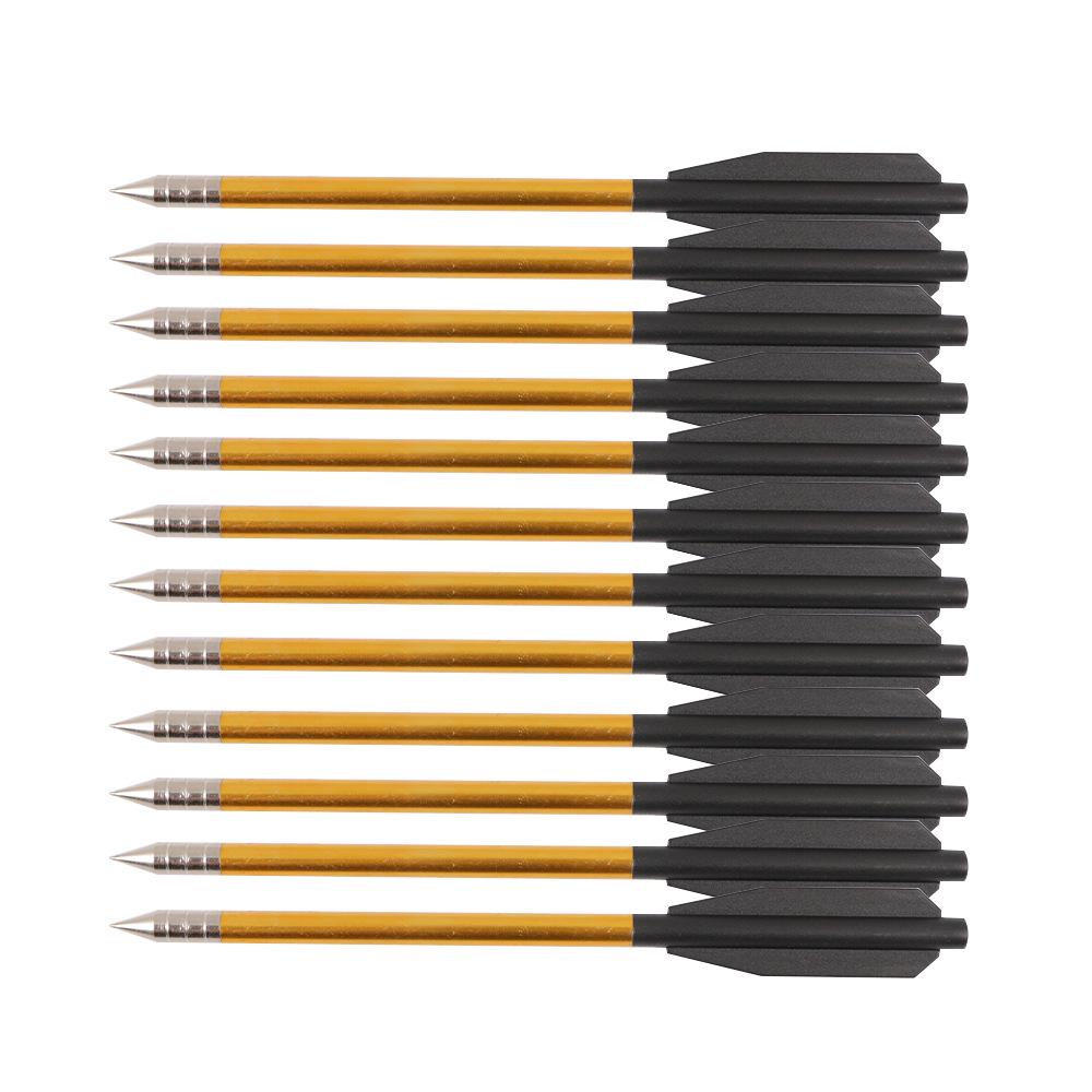 Huwairen 6,25" Pfeile aus Aluminiumlegierung (12er-Pack, 6,2 mm Durchmesser) für Bogenschießen