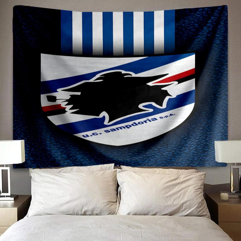 Sam-pdoria Team Emblem Printed Tapestry, Fabric Tapestry Wall Hanging Decoration for Bedroom, Living Room, Dorm Room Home Party Fan Gifts