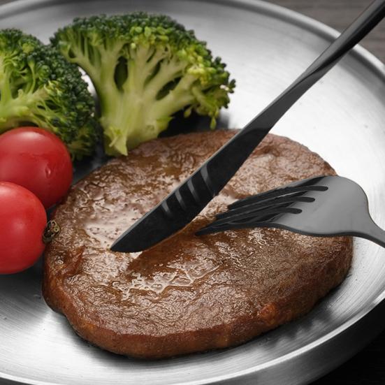 Sada příborů do západní restaurace Nerezová sada jídelního nádobí pro 6 osob Nerezové jídelní náčiní pro rodinné oslavy