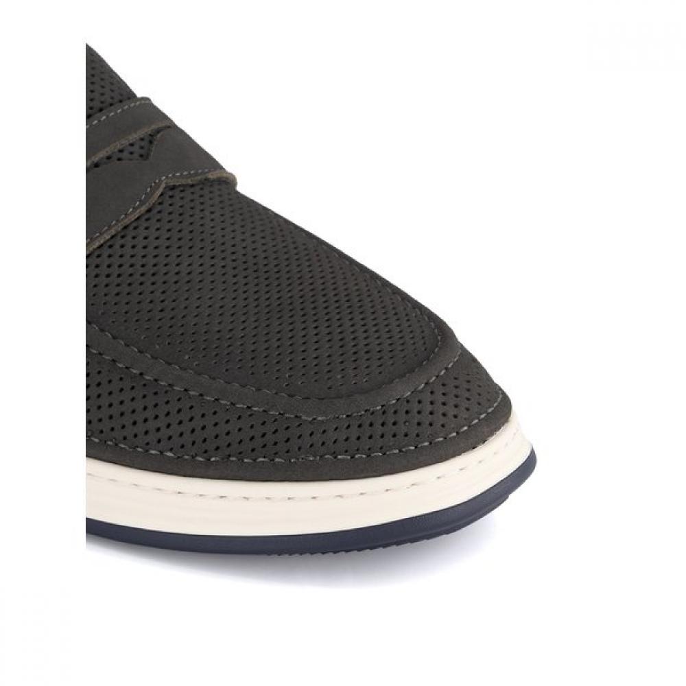 Daks Men S meSh caSual loaferS Gray Drr610na70