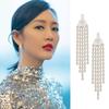 S925 Silver Needle Korean Fashion Diamond Tassel Earrings for Women