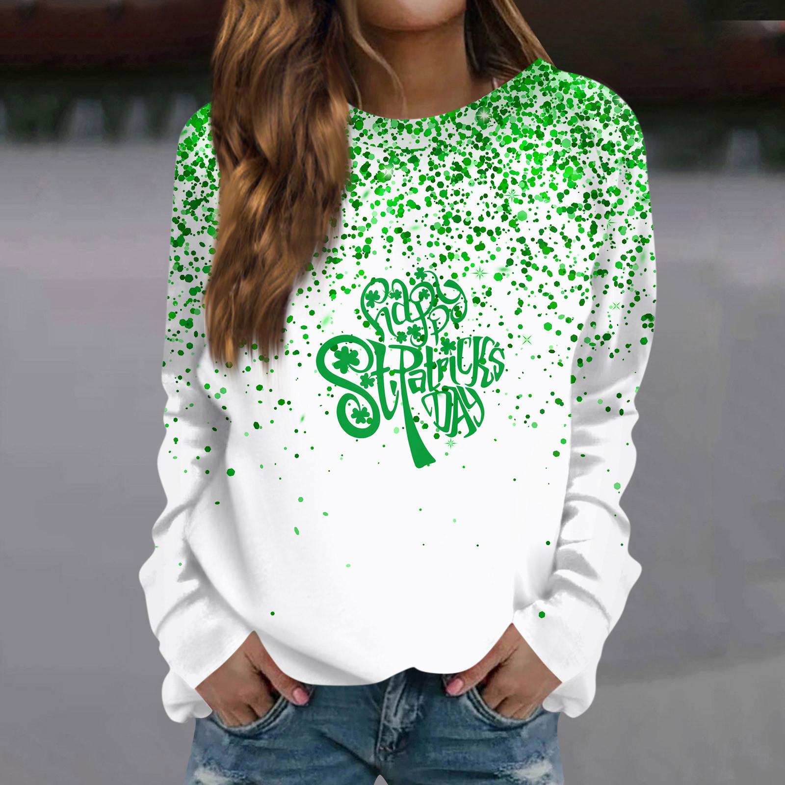 

Женская мода повседневная толстовка с длинным рукавом и круглым вырезом с принтом XL