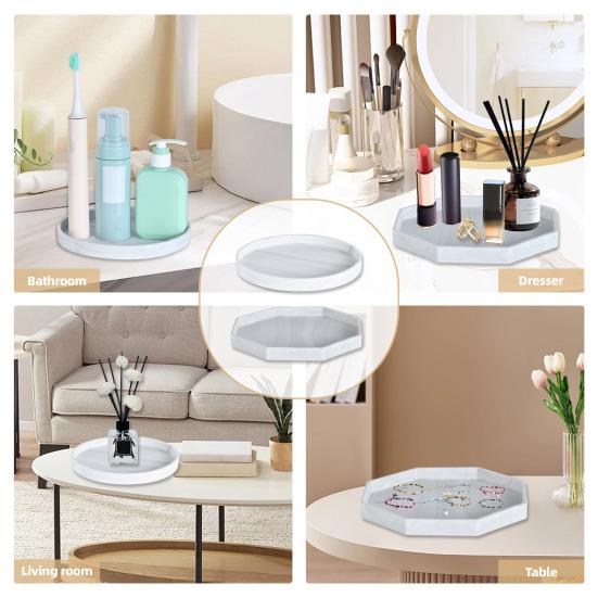 Silicone Tray for Bathroom Kitchen Decorative Counter Organizer for Soap Perfume