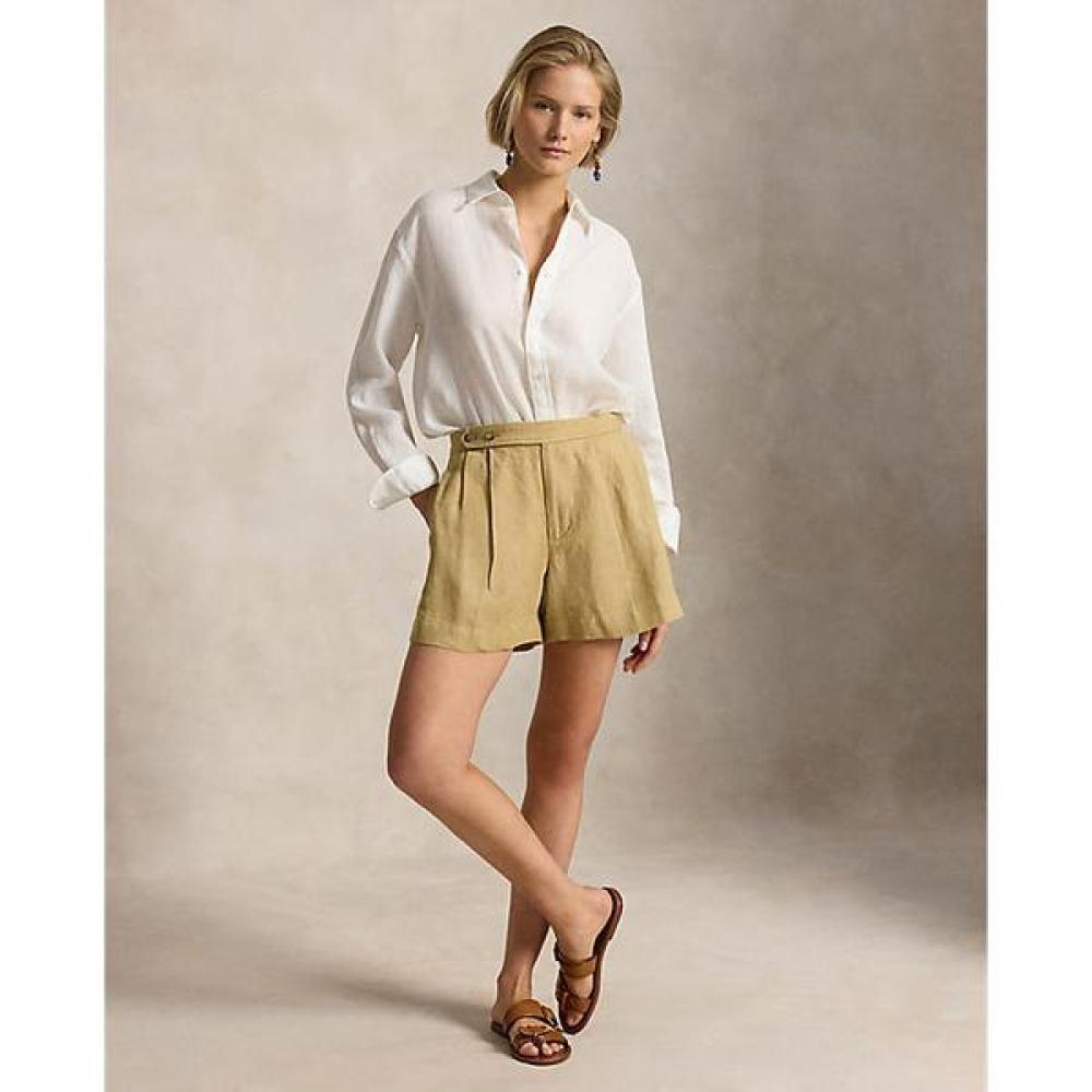 Polo Ralph Lauren Women S Delave Linen Pleated Short wmpoShondl20117260 0
