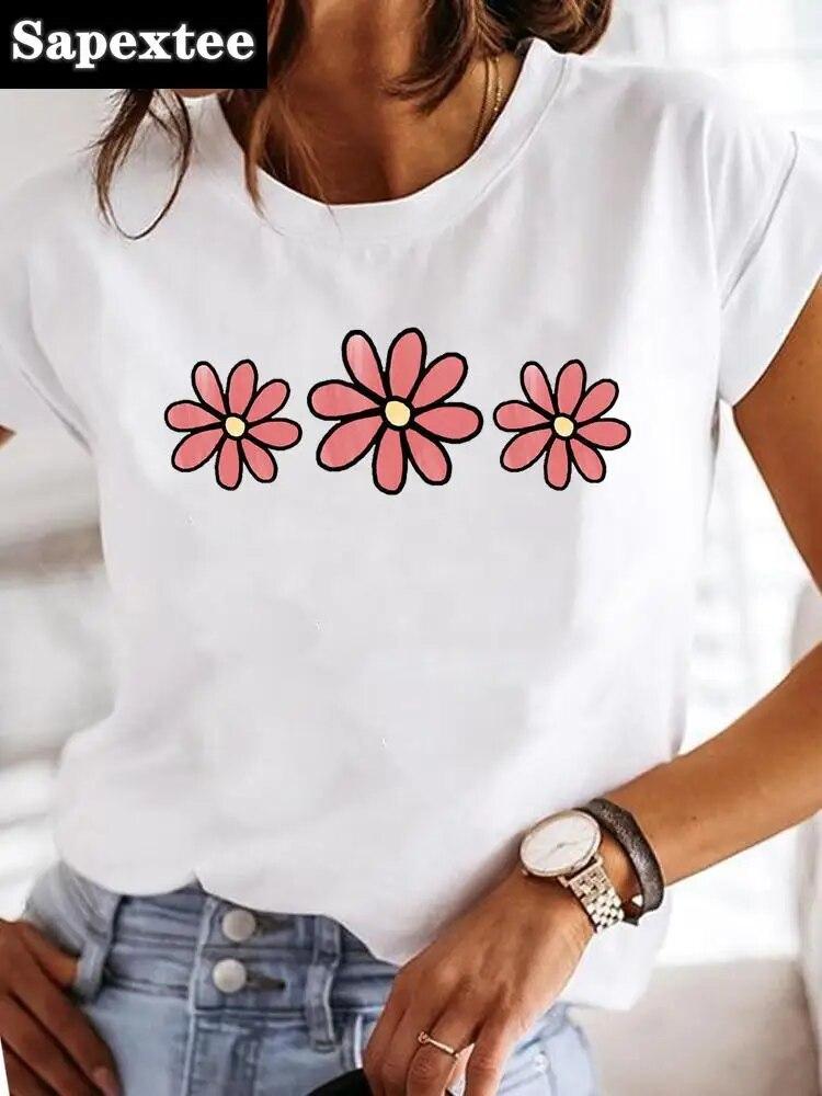 Dámský potisk Milostný dopis Sladký 90. léta Trend Léto T Oblečení Oblečení Móda Ležérní Trička Krátký rukáv Dámské FeUnisex Grafické tričko