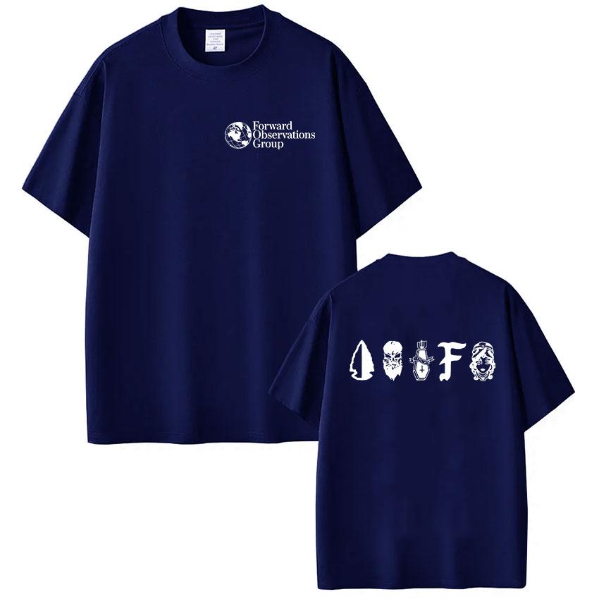 Forward Observations Group Skeleton Tshirts Unisex Women Clothing Fashion Punk Gothic T Shirts Oversized Casual Tees Streetwear