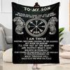 Viking Compass And Wolves Blankets Are Suitable for Living Rooms,making Them an Ideal Choice for Outdoor Travel and Gifts.