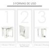 Dining Table, Folding, 2 Drop Leaves, for 2-4 People, 104 x 76 x 73.7 cm, White