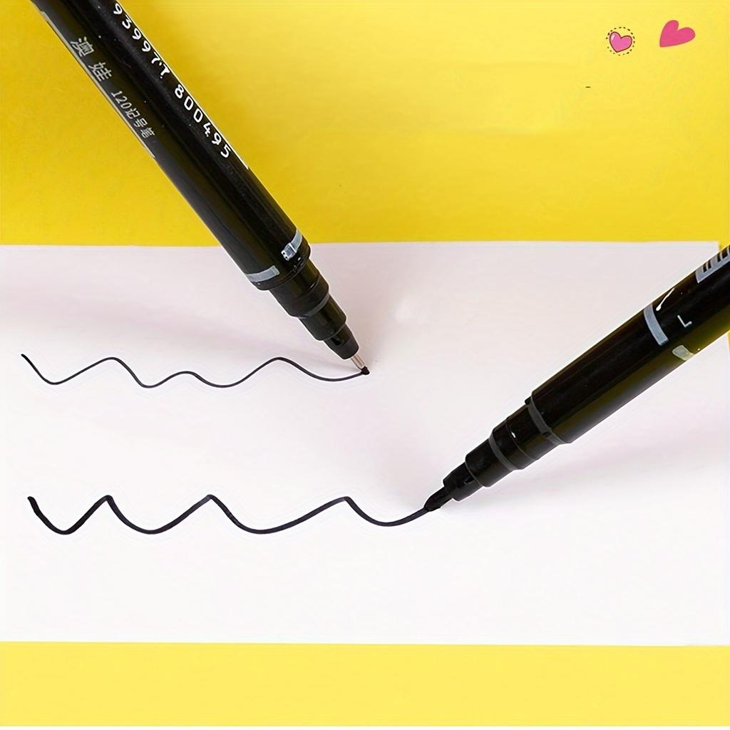 5 pieces, double-headed marker, back to school, school supplies, cute stationery, school colors, marker, stationery, writing pen