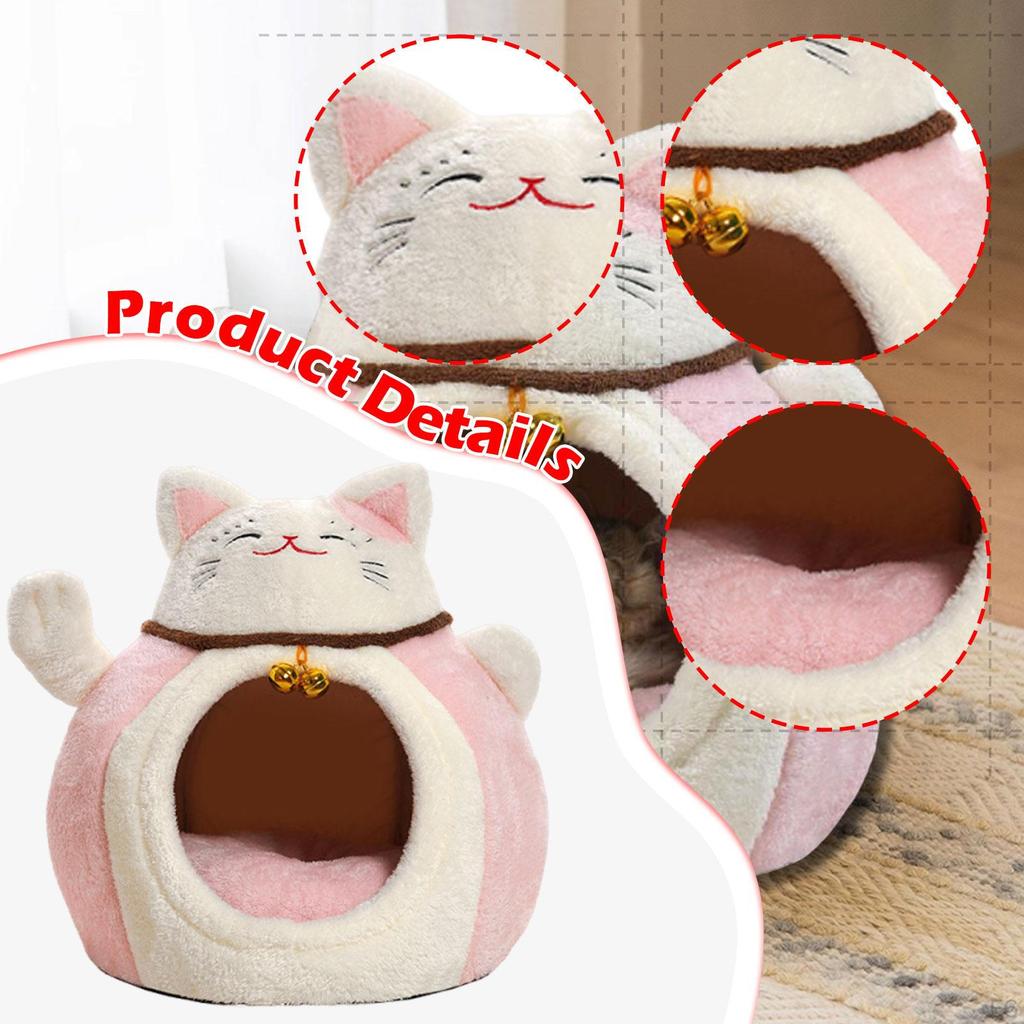 Cat House Shelter Multifunctional Anti Slip Bottom Comfortable PP Cottons Accessory Warm with