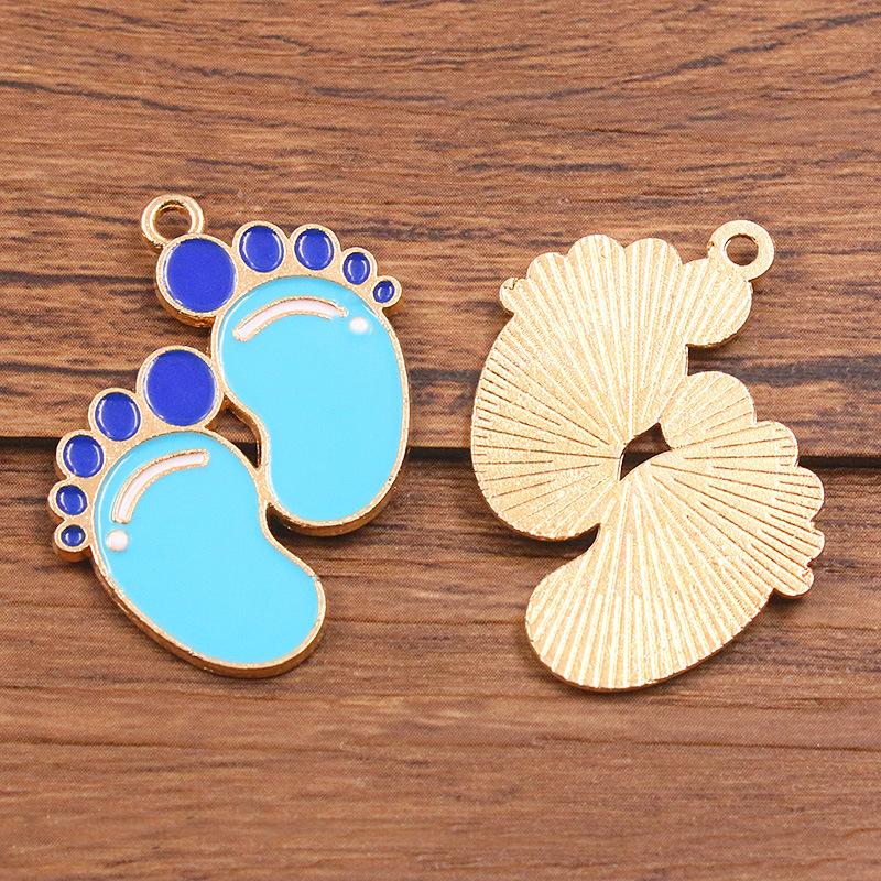 10Pcs 26 * 31mm DIY Cute Sole Pendant Accessories