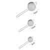3pcs Stainless Steel Fine Mesh Food Strainer Sifter for Baking with Handle Flour Sieve Sifter Juice Soy Milk Baking Kitchen Tool