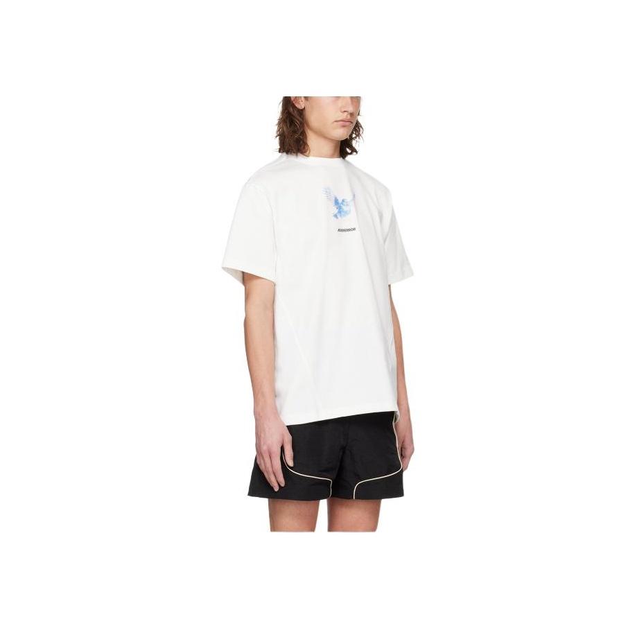Ader Error T-Shirt Off White Herren Tops Creme BN01SSTS0113OW
