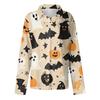 Damen Hemd Bluse Halloween Print Knopf Langarm Lässig Basic Hemdkragen Regulär Top