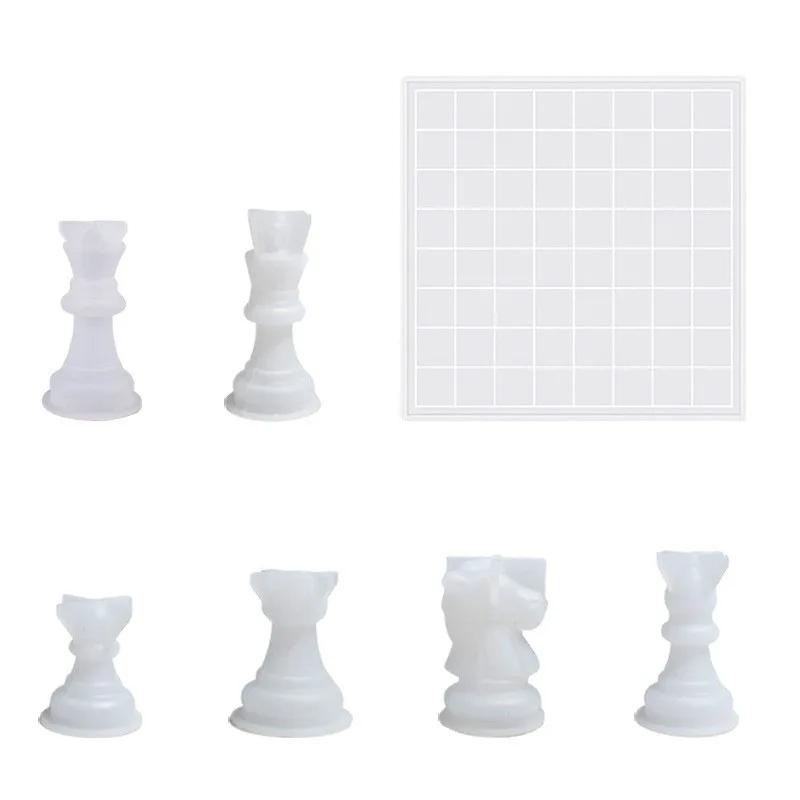 3D Resin Chess Mold-Create your own DIY chess board game using resin cast epoxy silicone molds for casual and chess enthusiasts