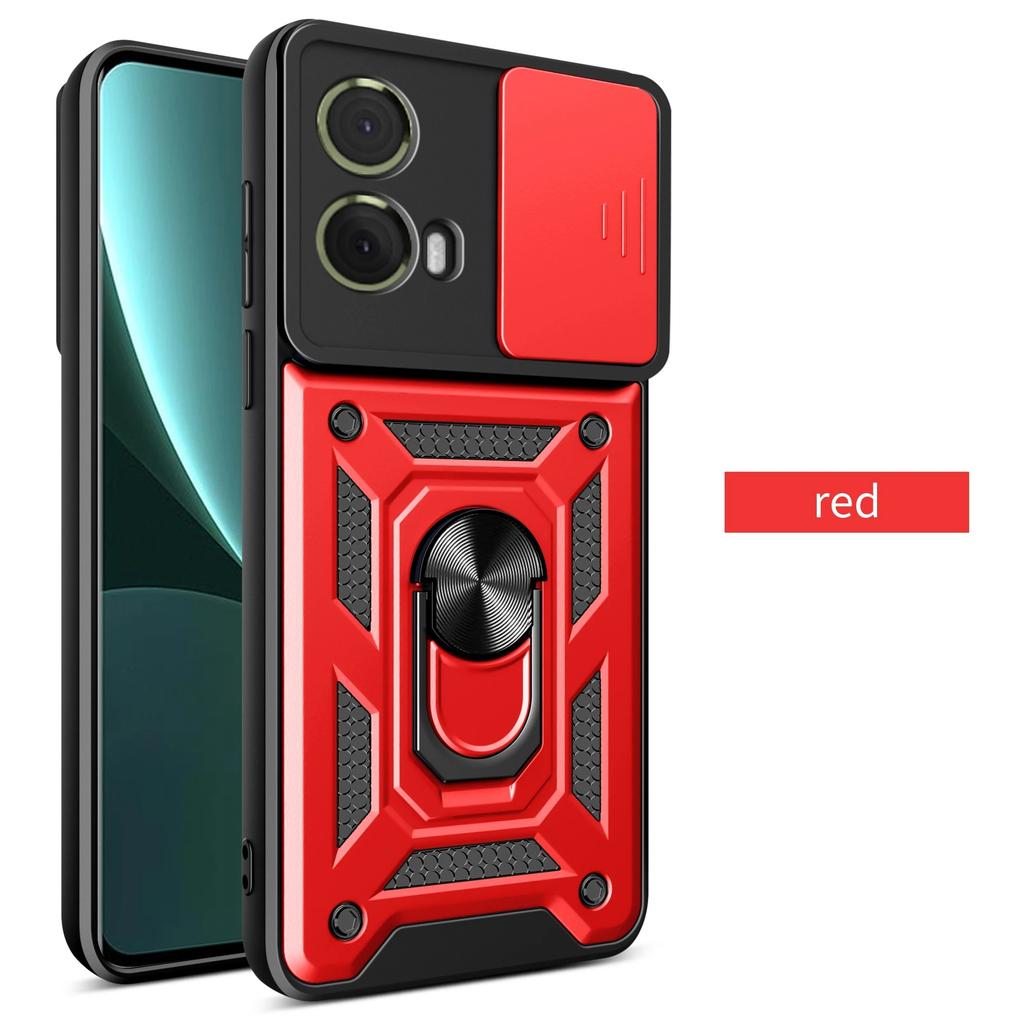 Shockproof Armor Case for Motorola Edge 50 40 NEO 30 Pro Ultra Fusion G04 G34 G84 G54 G42 Ring Holder Slide Lens Protect Cover