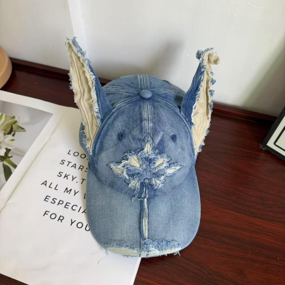 Y2K Distressed Baseball Cap Casual Women's Sun Hat Kawaii Streetwear Hat for Women