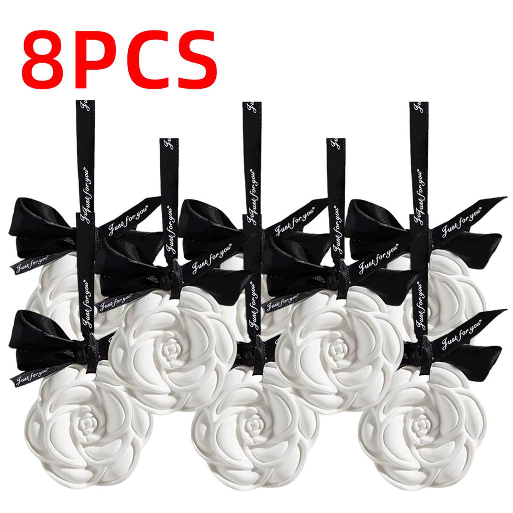 1/3/5/8/10PCS Camellia Gypsum Aromatherapy Wardrobe Car Drawer Home Decoration Gift Aromatherapy Hanging Sheet Home Fragrance