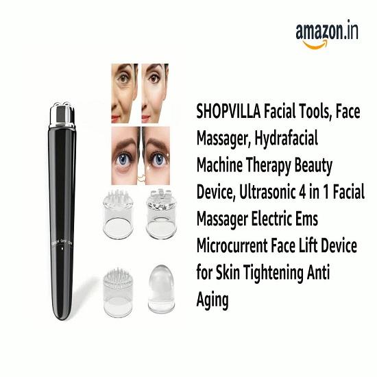 Vibrations-Gesichtswerkzeuge, Gesichtsmassagegerät, Hydrafacial-Maschinen-Therapie-Schönheitsgerät, Ultraschall 4 in 1 Gesichtsmassagegerät