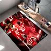 Soccer Star Area Rug, Michael Olise Bayern 17 Red Kit Corner Celebration Print, Football Fan Room Decor, Non-Slip Mat