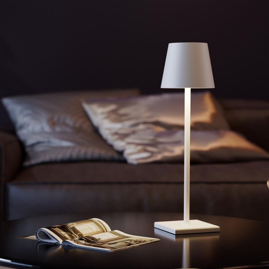 5200mAh New Hotel Cordless Usb Rechargeable Table Lamp Poldina Touch Switch Table Lamp for Bedroom Hotel Living Room Restaurant