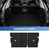 LUCKEASY for Leapmotor C10 2024-2027 TPE Car All-Weather Floor Mats Cargo Liner Trunk Backrest Pad Accessories Black