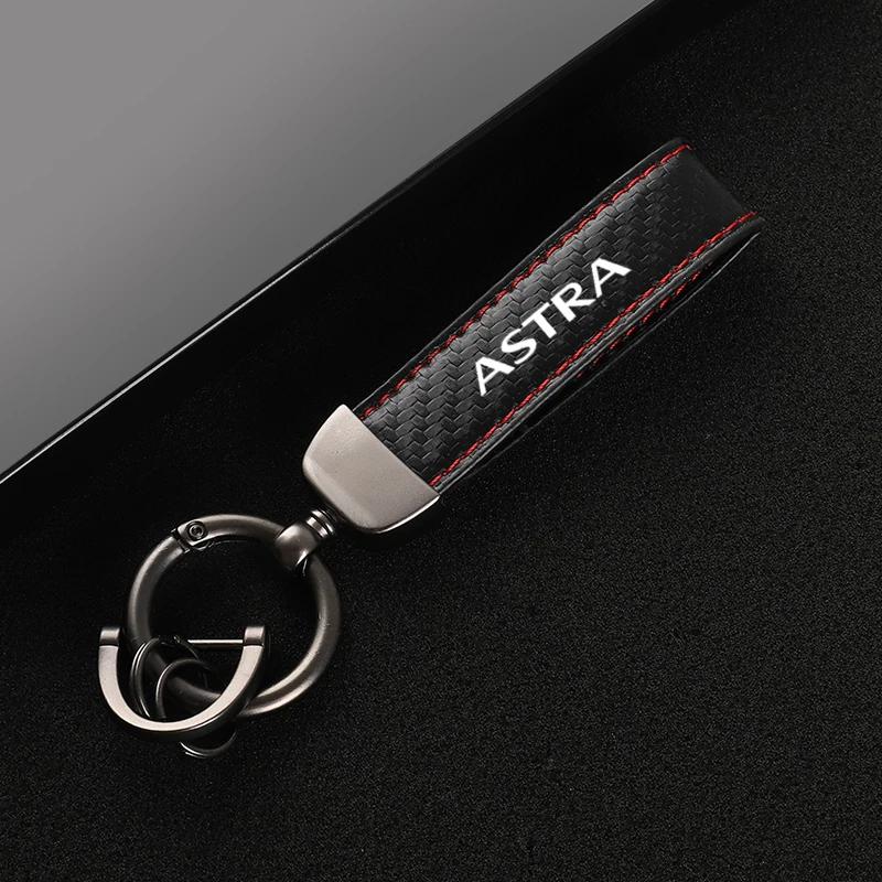 

Leather car keychain Horseshoe Buckle Jewelry for OPEL Astra With Logo car accessories