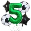 Golden World Football Soccer Kids Birthday Party Decoration Plates Straw Bunting Loot Bag Tablecloth Soccer Party Supplies