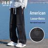 JEEP SPIRIT Men's Retro Straight Loose Wide Leg Jeans