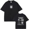 Rapper Kanye West Vultures New Music Album Graphic T Shirts Unisex Wounisex Hip Hop Fashion Oversized Tshirts Malecotton Tshirt Black