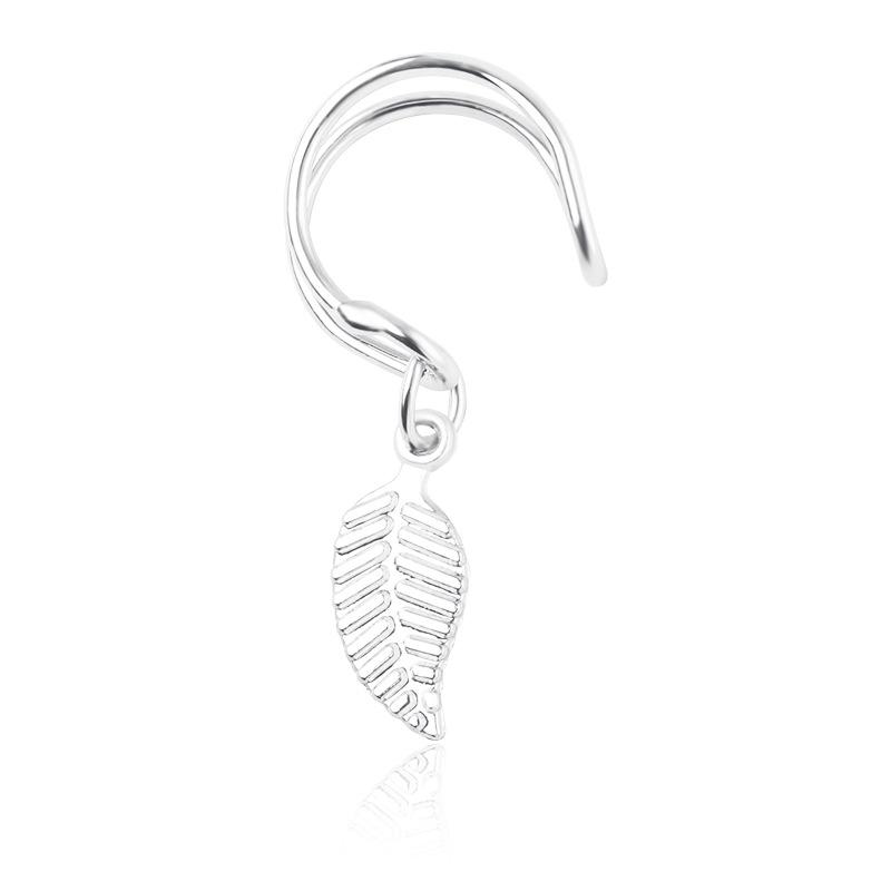 Simple U-Shaped Metal Leaf Ear Clip - No Piercing Needed