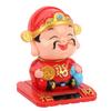 Cai Shen Statue Light Sensing Automatic Nodding Cai Shen Figurine for   Car Dashboard Hotel