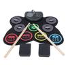 Roll Up Electric Drum Set Colorful Electronic Drum Pad with Foot Pedal and Drumsticks