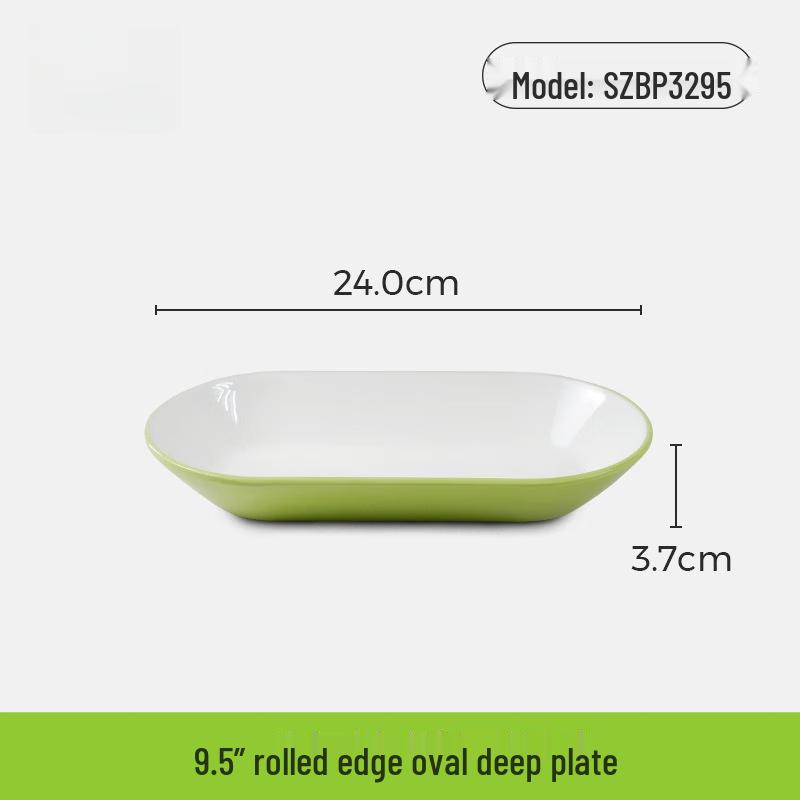 Wuhe 9.5-inch Commercial Melamine Oval Plate