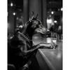 Luxury Fashion Doberman Sexy Woman Black White Posters and Prints Canvas Printing Wall Art Picture for Living Room Home Decor