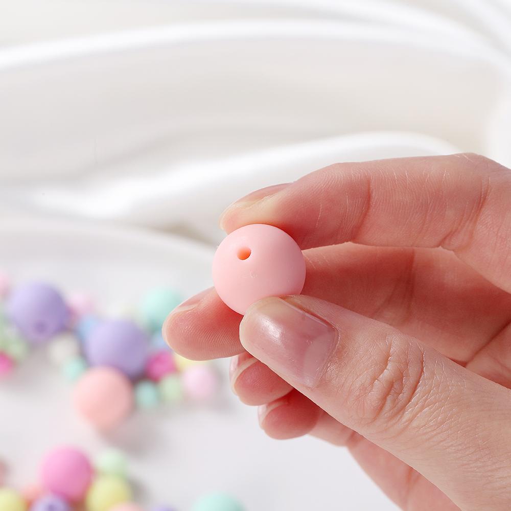 20Pcs/Lot 14mm Round Matte Acrylic Frosted Beads Loose Spacer Beads For Jewelry Making DIY Bracelet Necklace Accessories