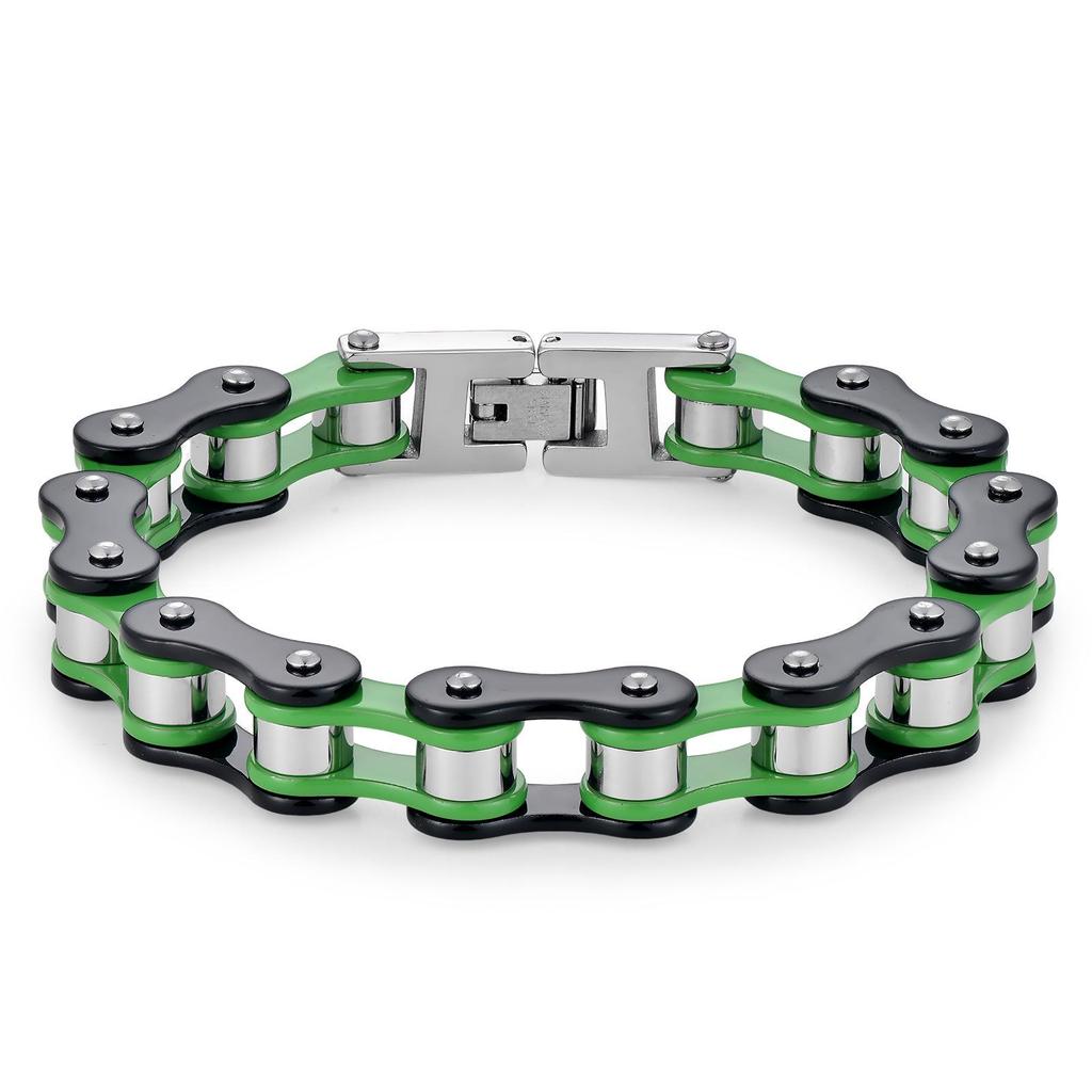 European-American Style Bicycle Chain Bracelet: Creative Rock Hip Hop Jewelry for Men & Women In Stainless Steel