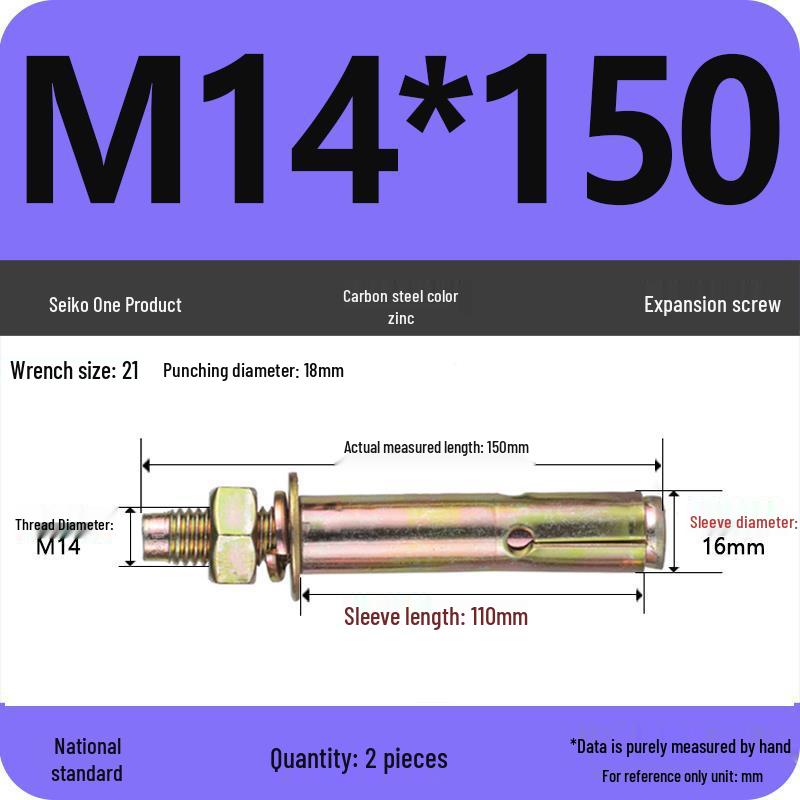 Nationaler Standard Verzinkter Spreizdübel M6-M12 mm