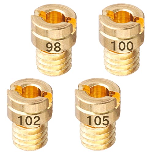 

Комплект основных реактивных двигателей Jetsetmoto #98/#100/#102/#105 (Набор из 4) Keihin Круглый/Маленький (5X6.7) Совместимо с PC18/PC20/PB16/CVK20 Поставляется с футляром для хранения | D