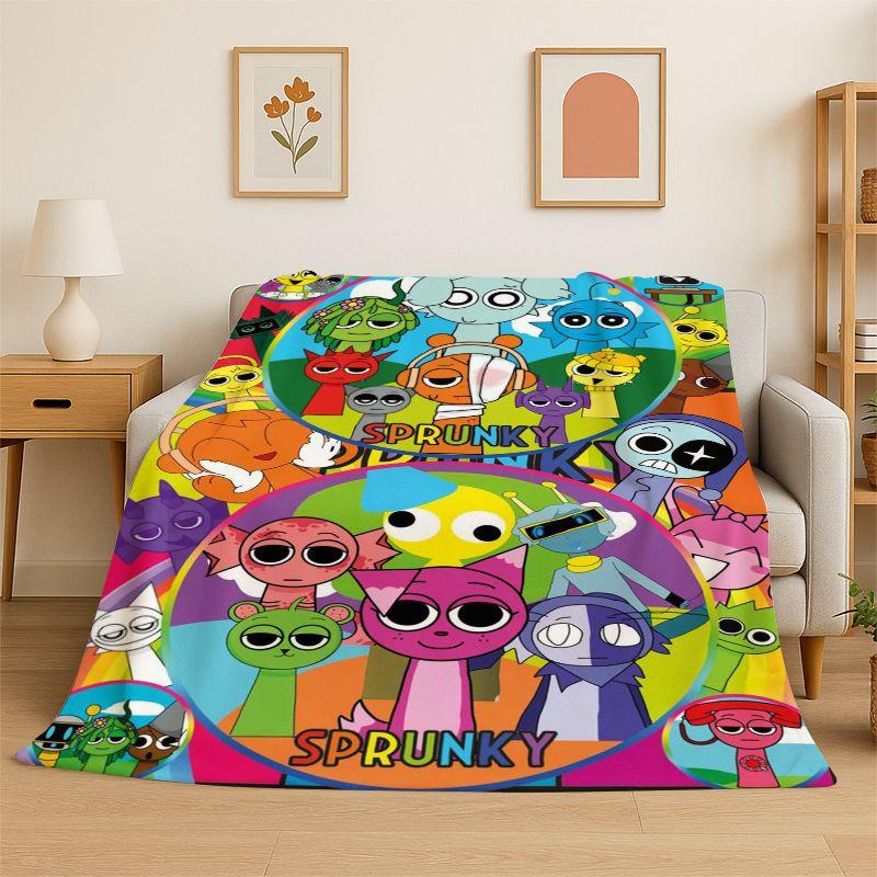 Hudební Sprunki Incredibox Hra Měkká Flísová Přikrývka, Útulná Přikrývka na Postel, Gauč, Pohovku, Ložnici, Obývací Pokoj, Cestování, Piknik Děti