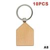 10/20/50Pcs Various Shape Blanks Wood Keychains Suitable For Laser Engraving Gift Diy Tag Laser Keychain Making Name Logo Gift