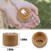 Wood Baby Teeth Box Round Small Heavy Duty Lost Tooth Keepsake Storage Saver Container Box Birthday Baby Shower Boys Girls Gift