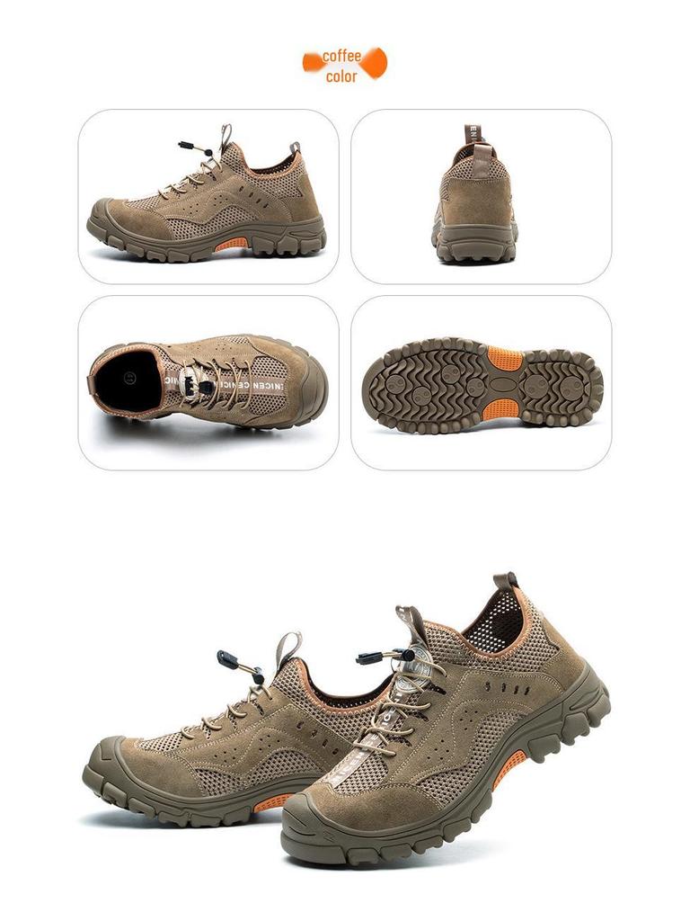 Lightweight Mesh Steel Toe Work Shoes: Anti-Smash, Anti-Puncture, Comfortable for Construction