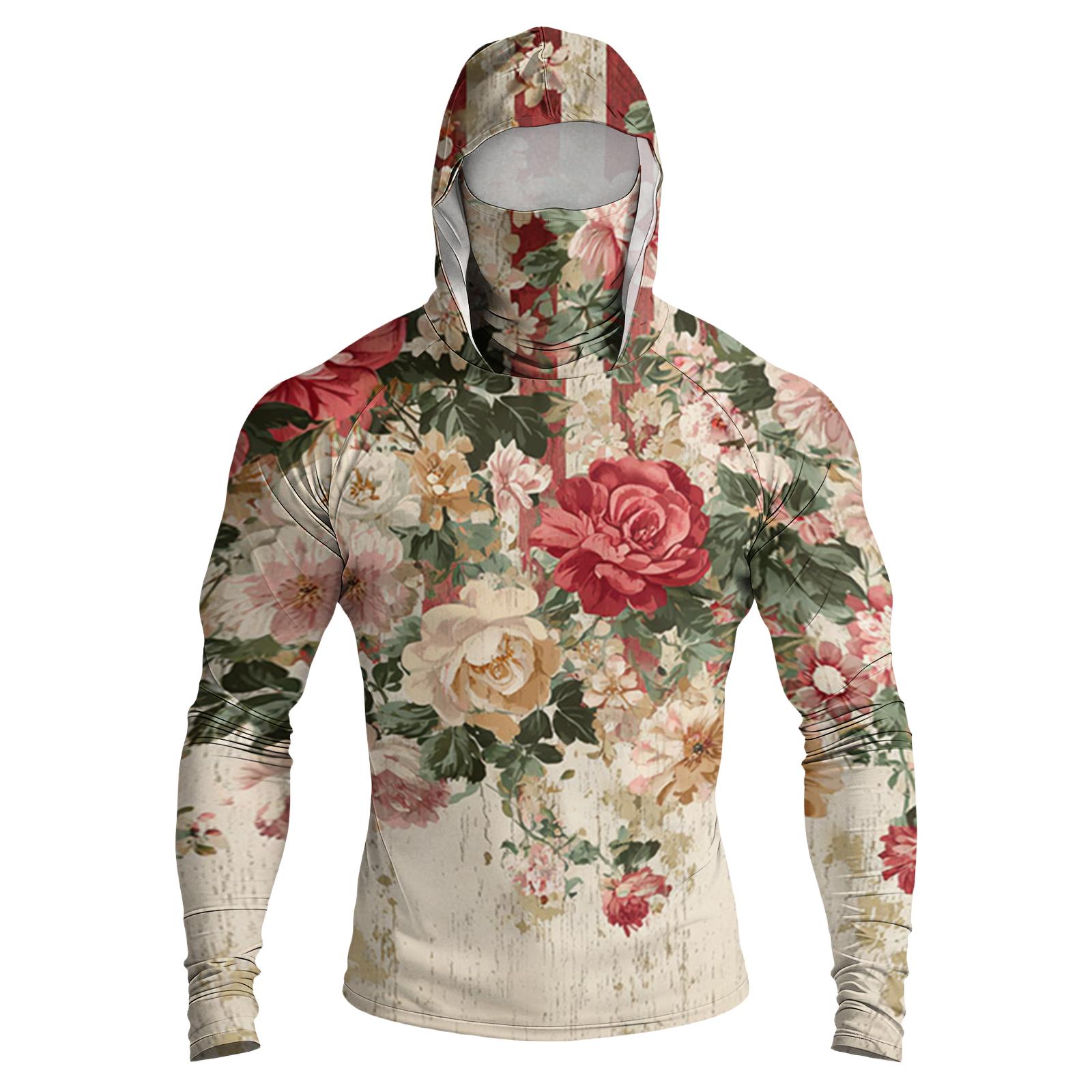 

Men s Casual Raglan Sleeve Hooded Long Sleeve Sun Protection Shirt with Graphic Print for Outdoor Sports and Activities XL белый