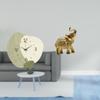 Silent Cartoon Wall Clock Elephant Statue Resin Art Crafts Decorative Figurine for Kitchen Office