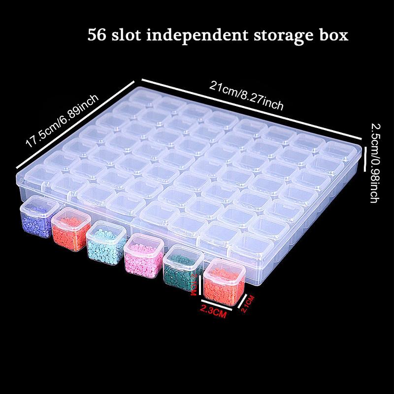 28/56 Grids Jewelry Storage Box Portable Earrings Ring Plastic Boxes DIY Diamond Painting Nail Art Beaded Container Organizers.
