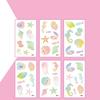 6PCS/set Kids Space Themed Temporary Tattoos Fantasy Planet Designs Fun Preschool Party Favors Stickers